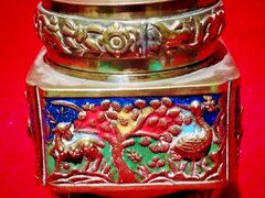 Vechi vas chinezesc Cloisonne pentru ceai, anii 1890-1900, dinastia Qing